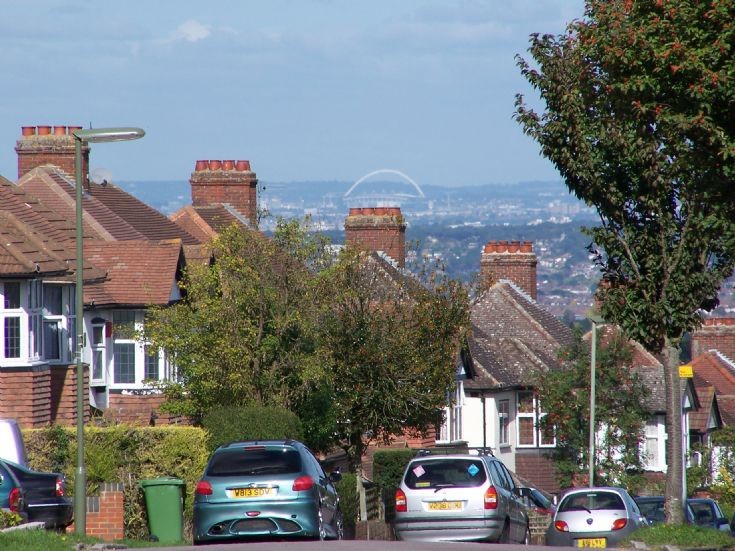 View of the Wembley Arch from Banstead