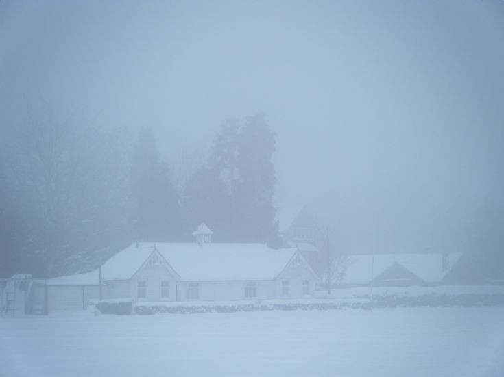 Banstead - Cricket Club Pavillion in the snow