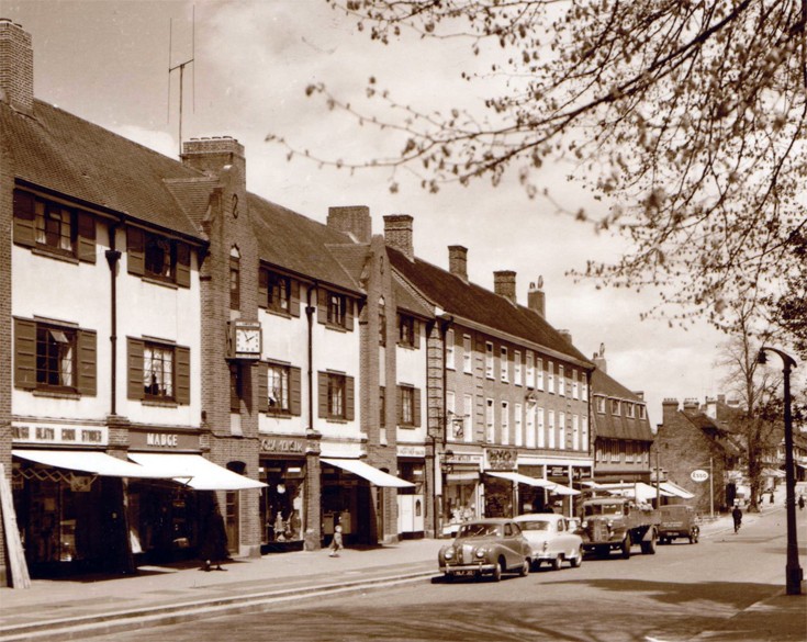 Banstead High Street opposite the church