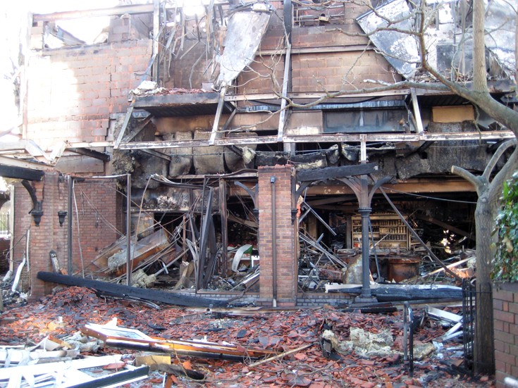 Waitrose Fire - The main entrance.