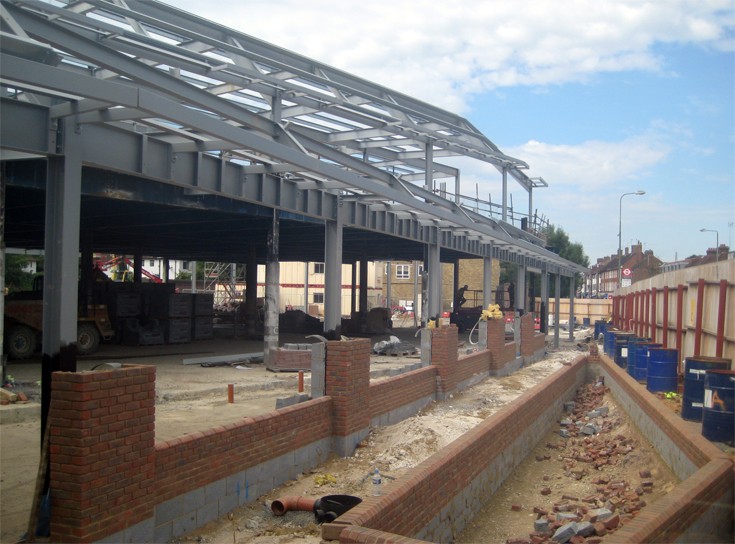 The new Waitrose rises from the ground