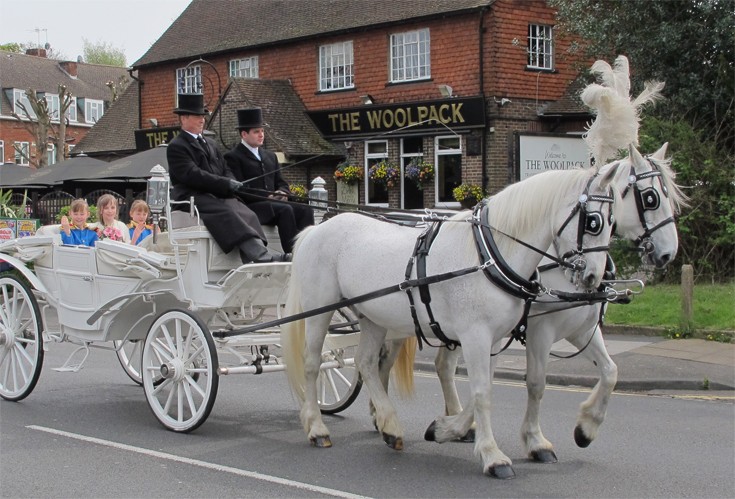 Banstead May Queen in horse and carriage