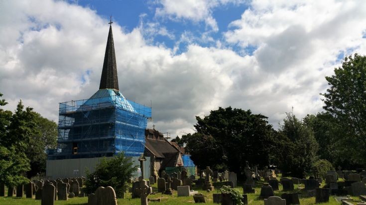 All Saints Banstead and graveyard