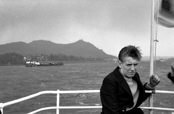 Chris crossing the Rhine