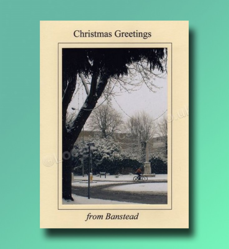 The War Memorial - Banstead. Christmas card