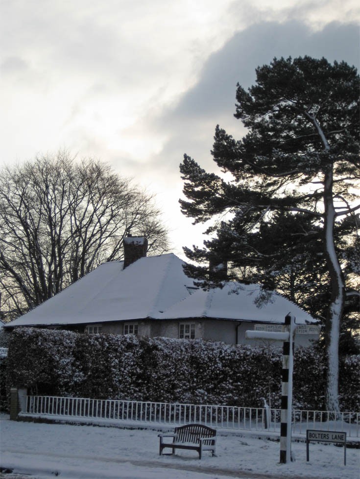 Emery Down, Bolters Lane Banstead in the snow