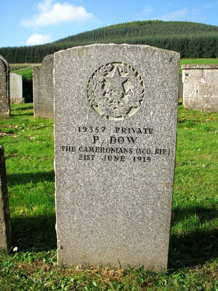 99 Grave No 136 Peter Dow - Cameronians