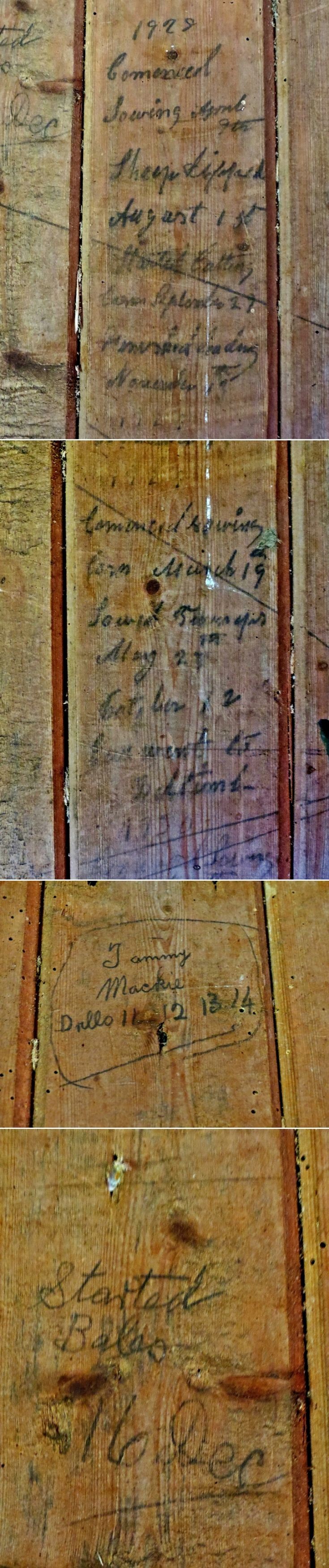 16 Balnagowan Steading wall writing