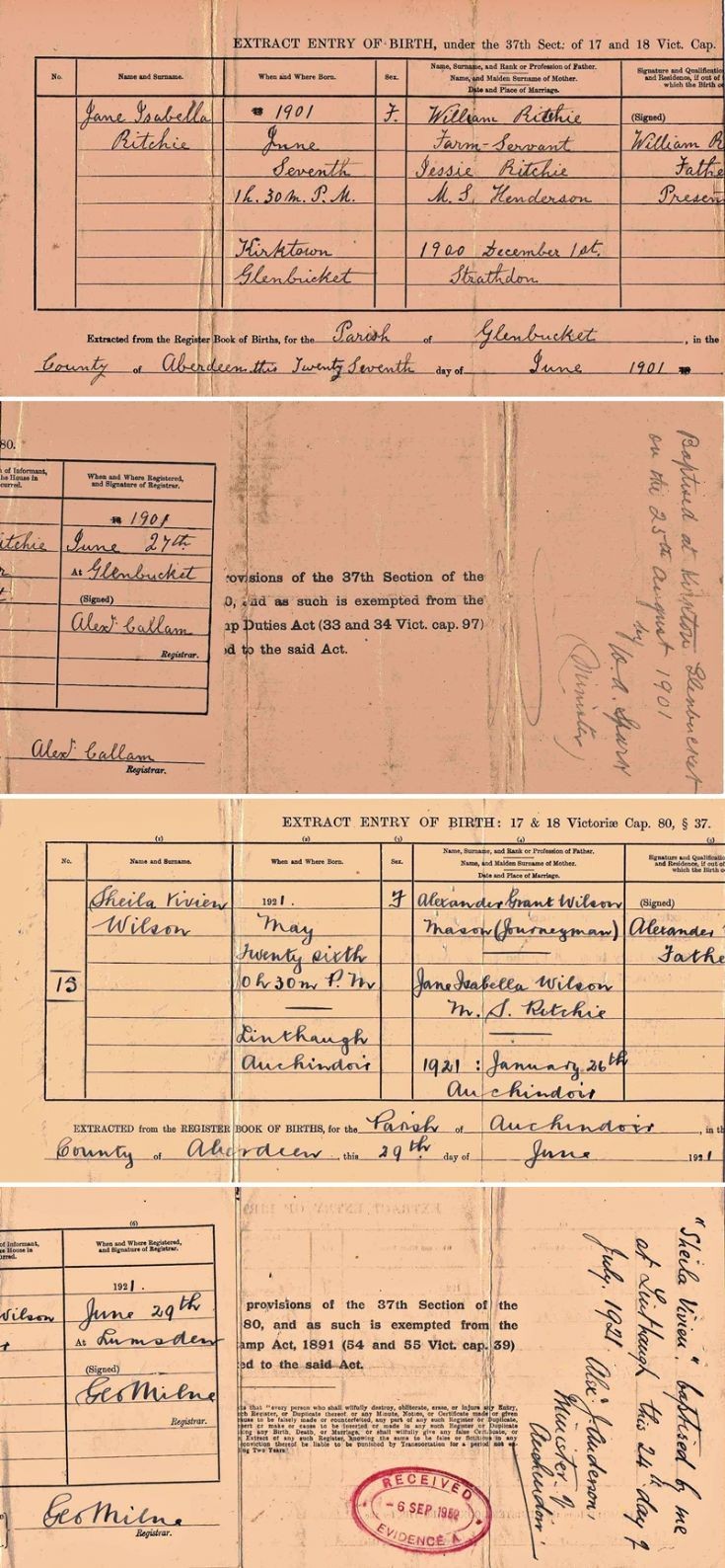 7 Birth Certificates