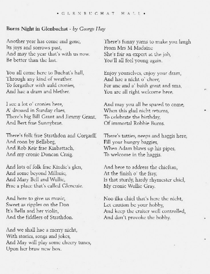 2 Burns Night at Glenbuchat