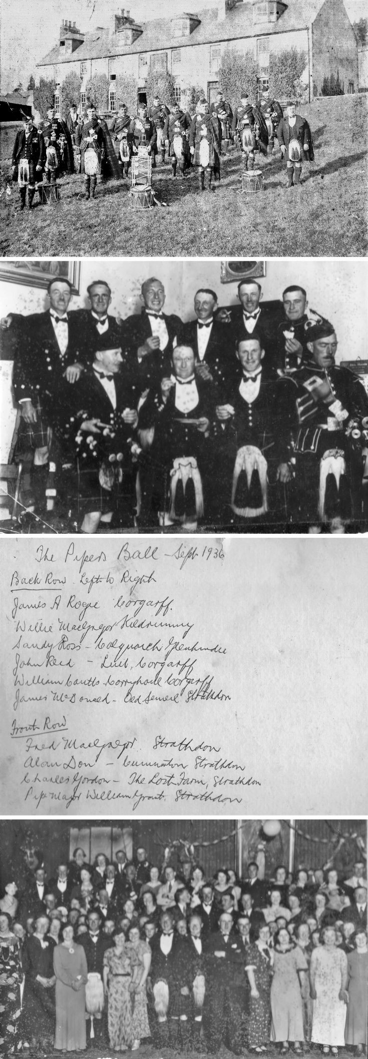 7 Pipe Band 1929 and Pipers Ball 1936
