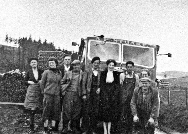 5 Timber lorry and workers in Glenbuchat
