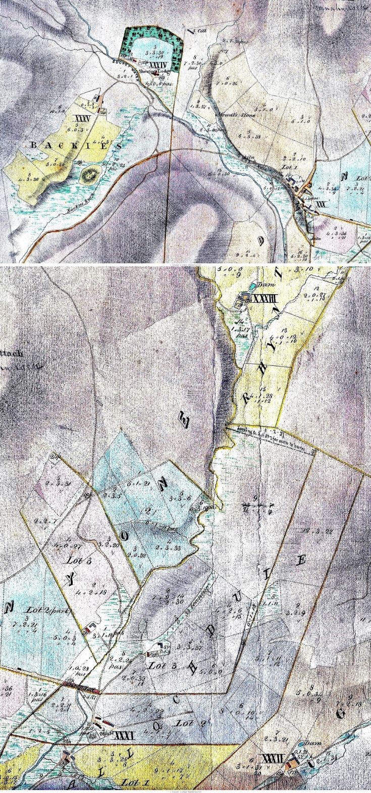 5 Sect 1 Badenyon & Sluggie subsections Estate map