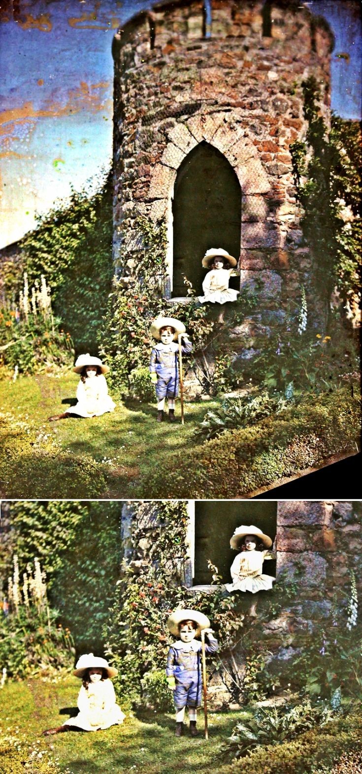 17 Frobes Children in Castle Newe Garden c 1910