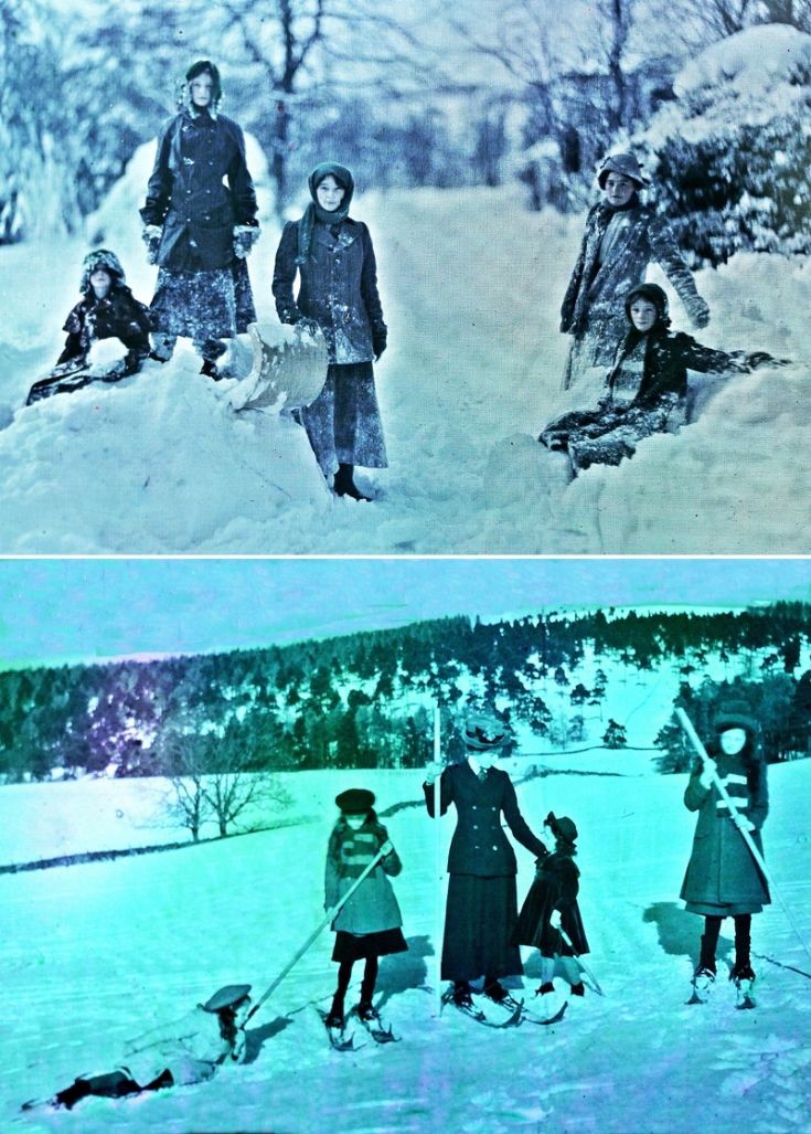 18 Winter at Castle Newe c 1910