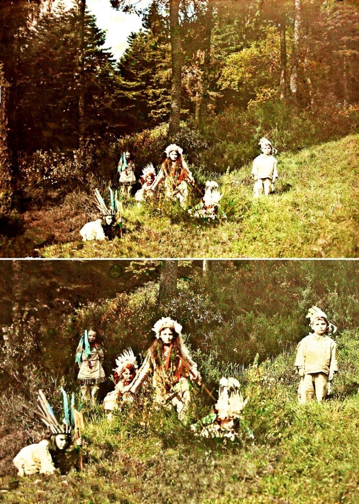 21 Castle Newe 'Red Indians' 3 c 1910