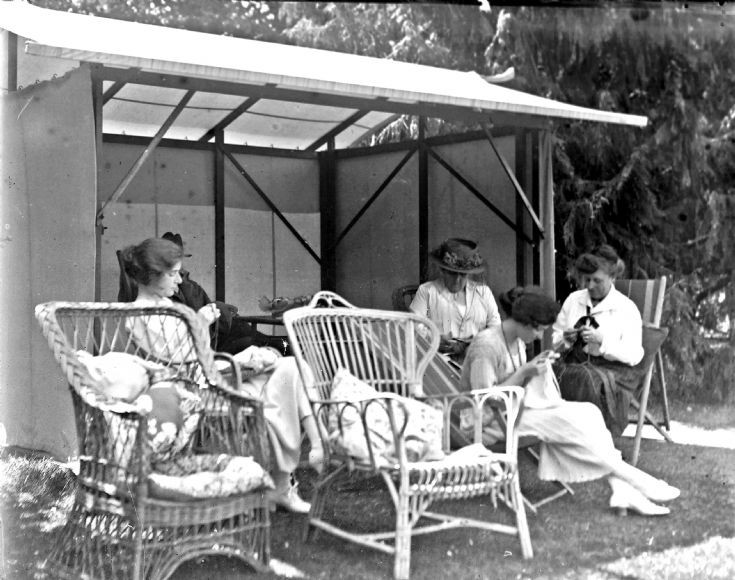 46 Family in garden at Castle Newe c 1910