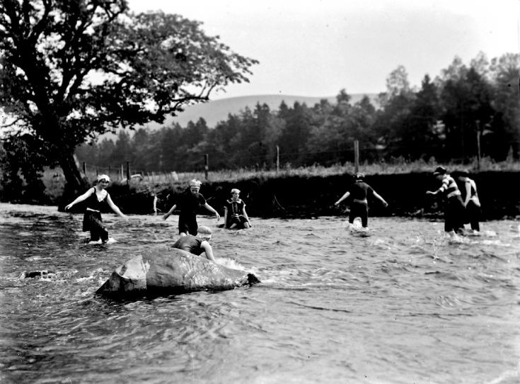 57 Swimming in the Don at Castle Newe