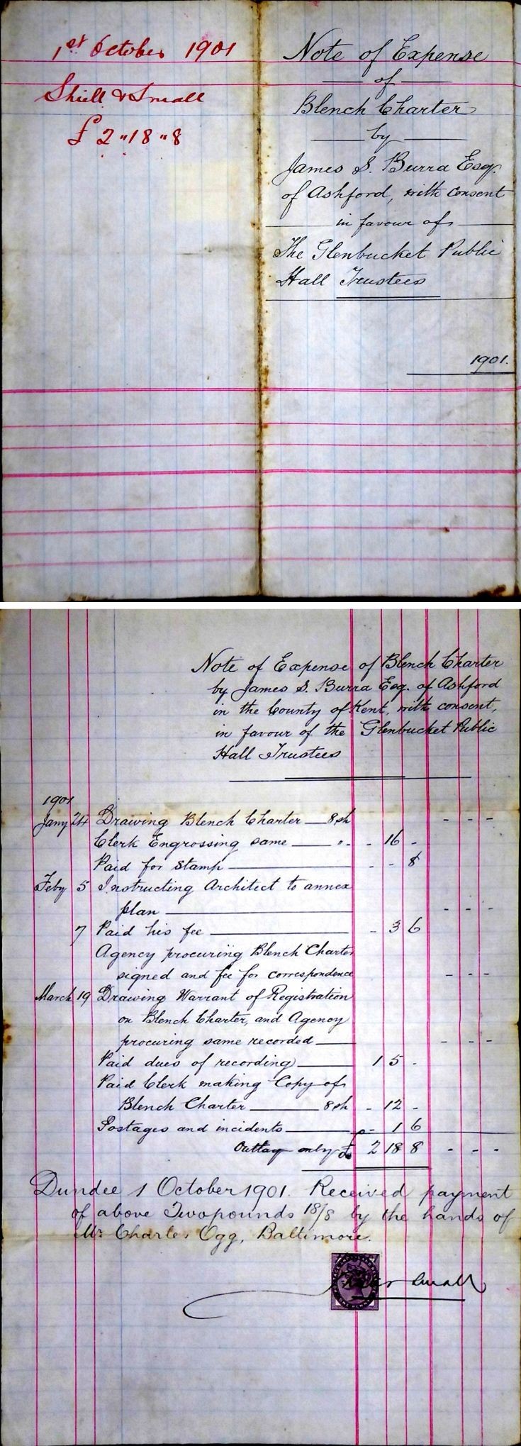 47 Invoice for Blench Charter