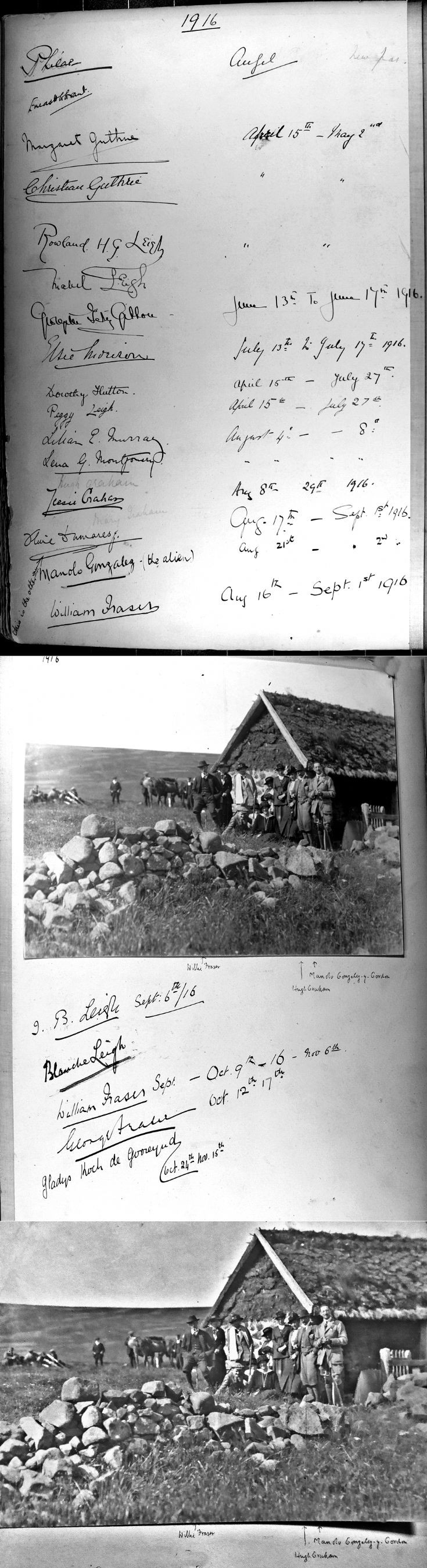 42 Castle Newe Visitors Book 1916