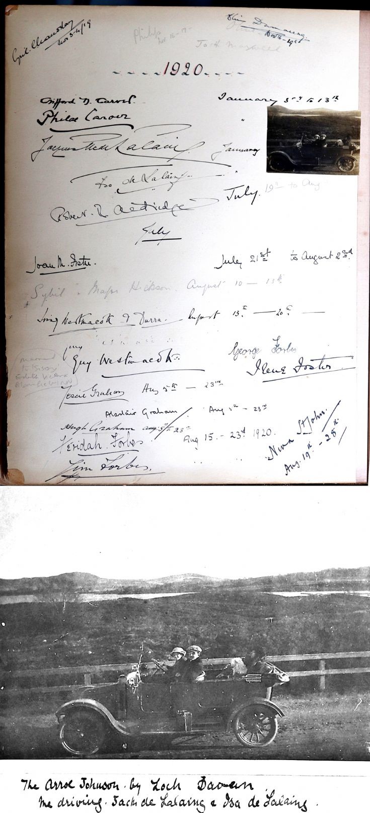 45 Castle Newe Visitors Book 1920