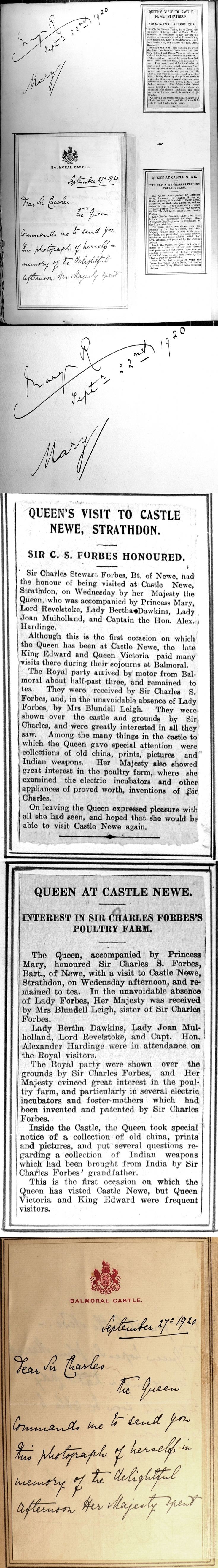 46 Castle Newe Visitors Book 1920