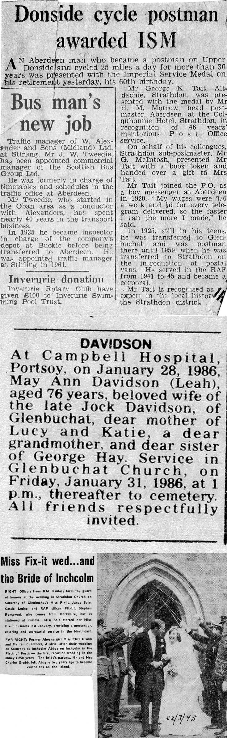 52 Glenbuchat Newspaper cuttings