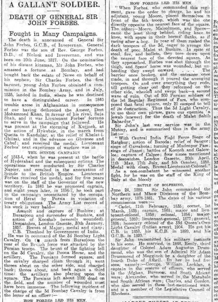 6 Sir John Forbes Obituary