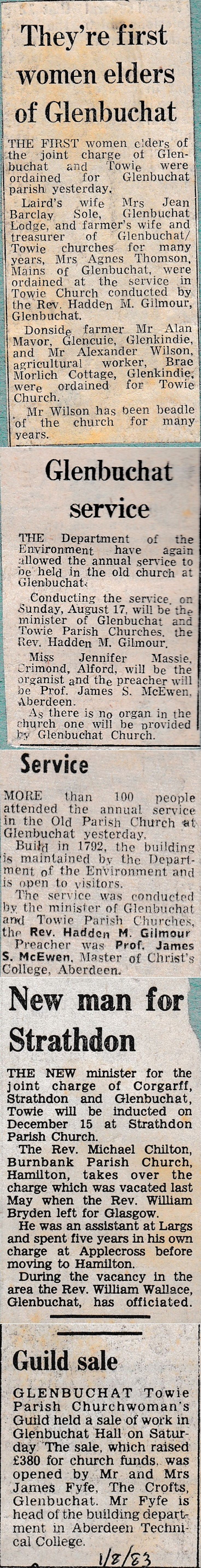 65 Glenbuchat Kirk News c 1983