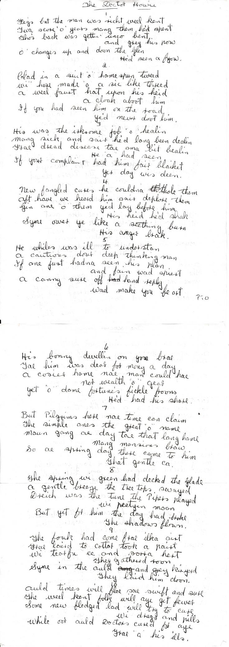 18 Poem to Dr Howie on his retirement 1902