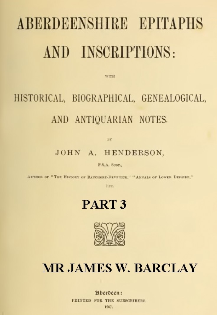 3 Mr James Barclay