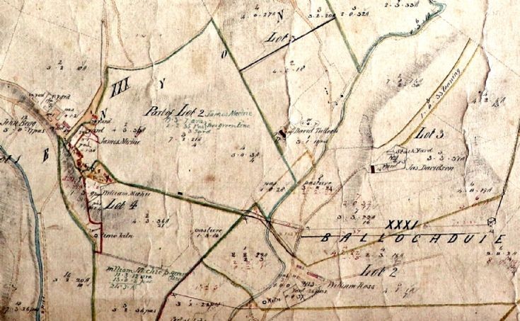 28 Estate map 1861 Badenyon and Ballochduie