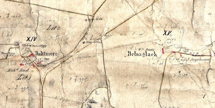 30 Estate Map 1861 Baltimore and Belnaglack