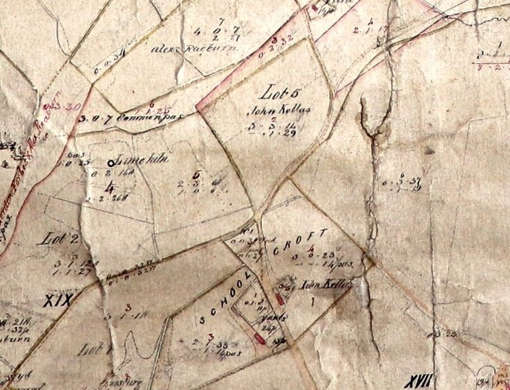 40 Estate Map 1861 School Croft
