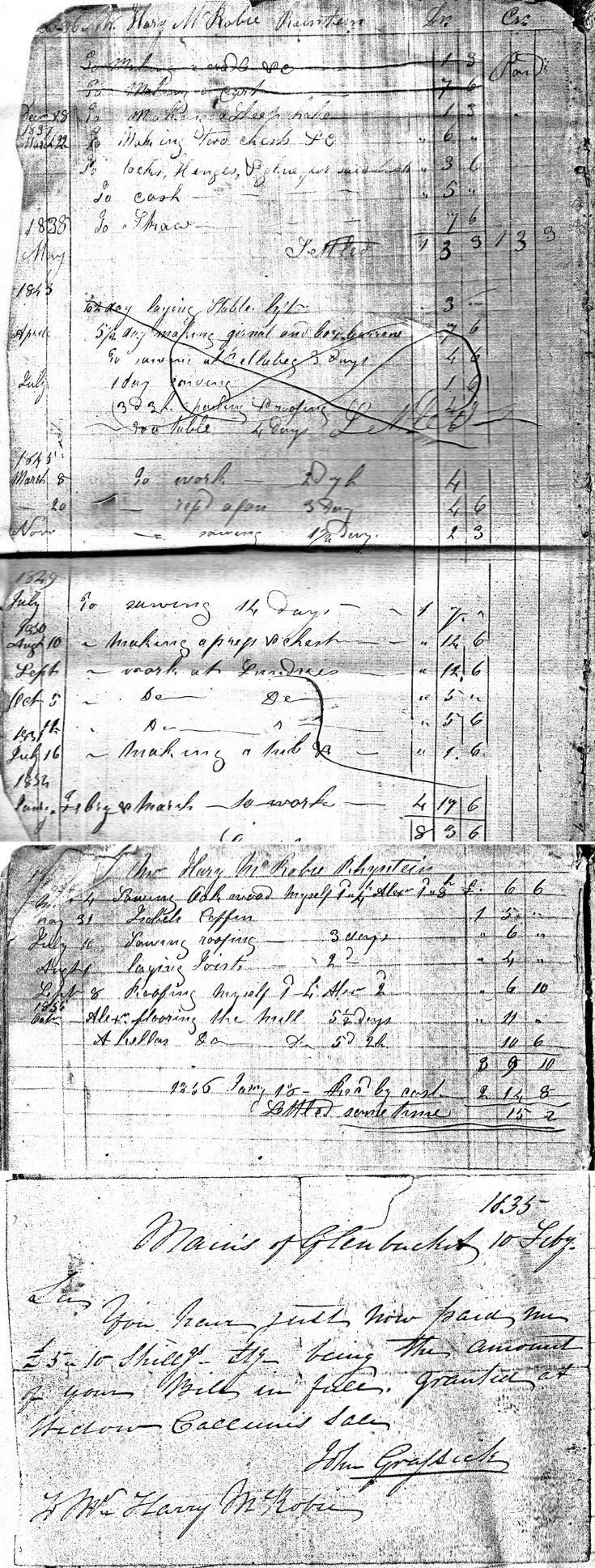 10 Callam Accounts, Hary McRobbie 'Rhyntein' 
