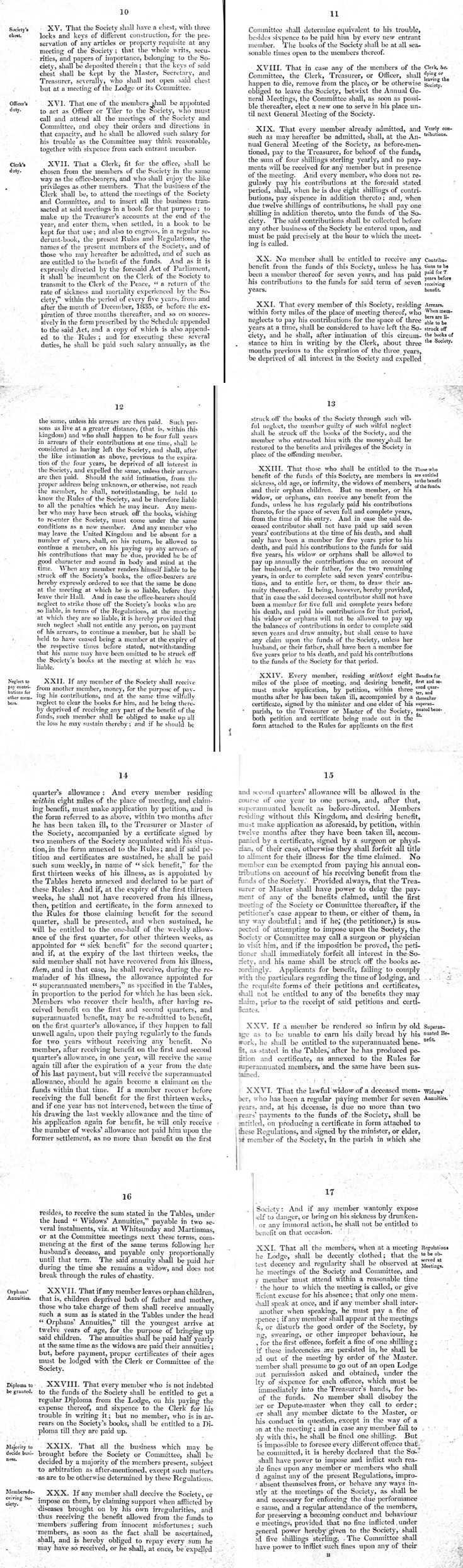 31 Pages 10-17 Glenkindie Free Mason Friendly Soc