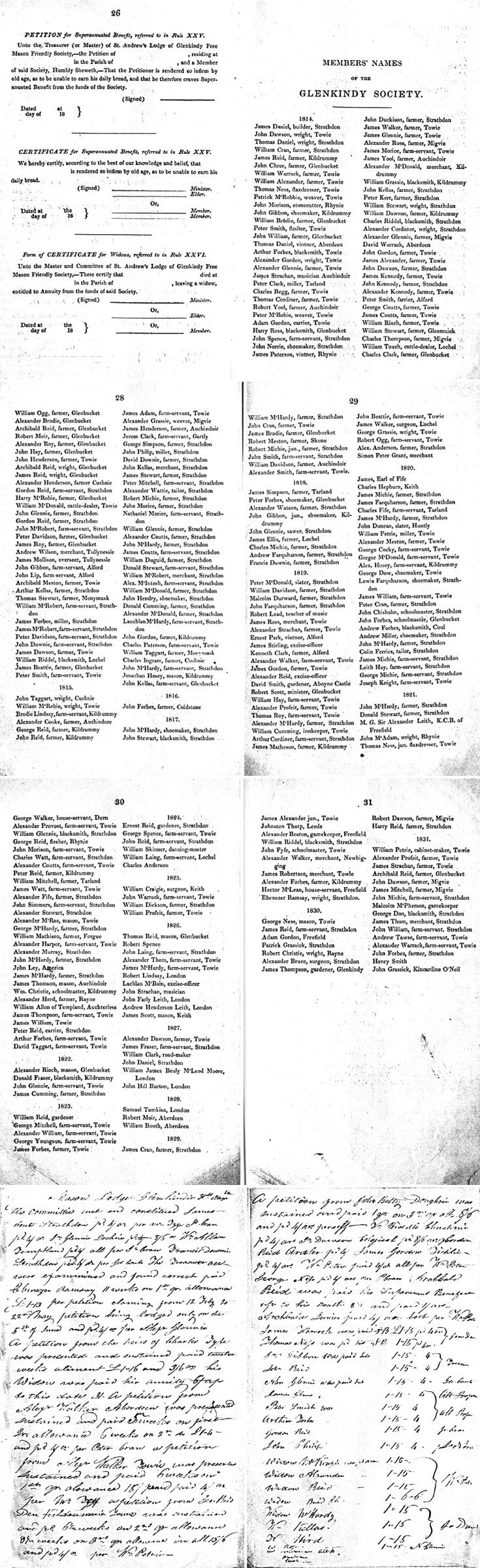 33 Pages 26-31 Glenkindie Masons Friendly Soc