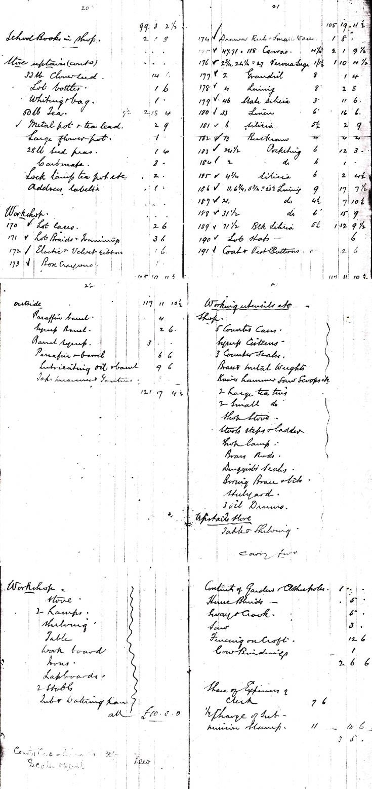 33 Stock at Craigton Shop 1909 Part 4