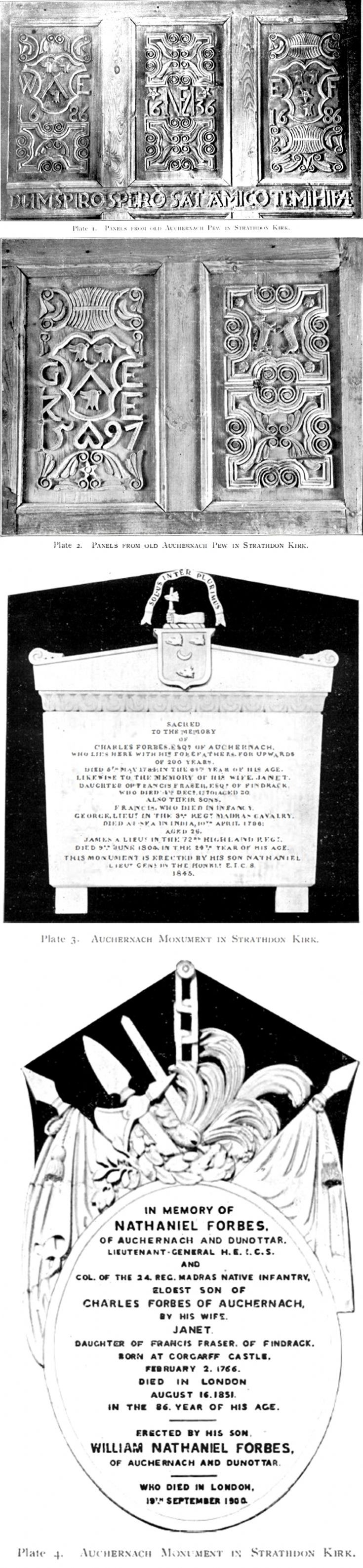 16 Illustrations from Strathdon Kirk
