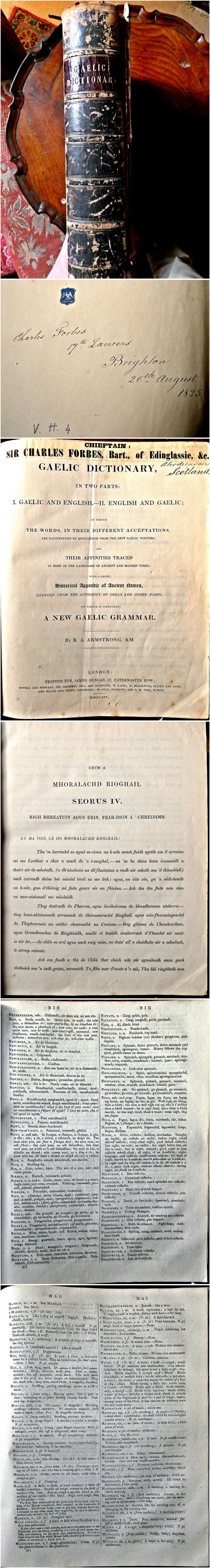 47 1825 Gaelic Dictionary