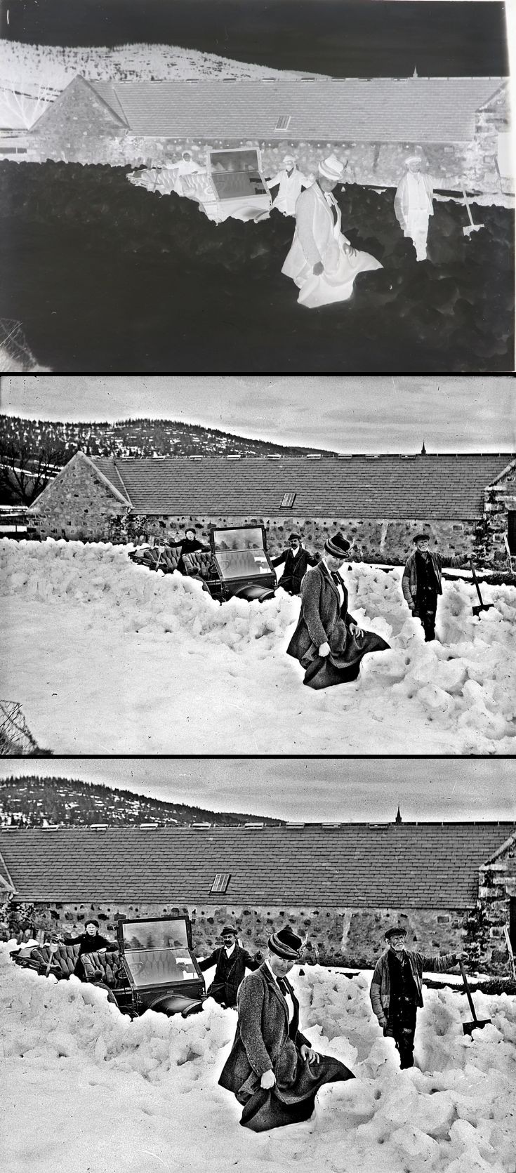 9 Dr Howie with car in snow drift