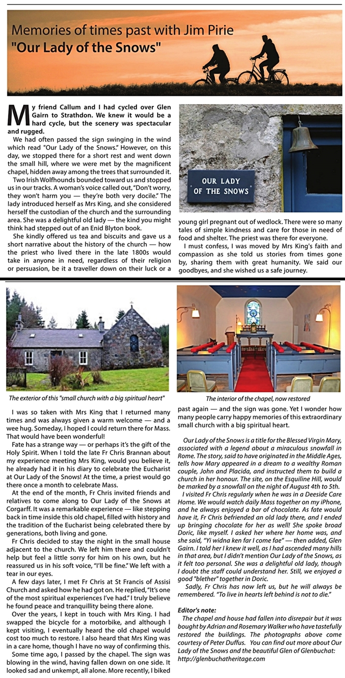 174 The Chapel of the Lady of the Snows Corgarff 