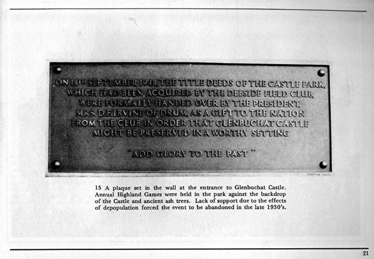 22 Plaque Glenbuchat Caste