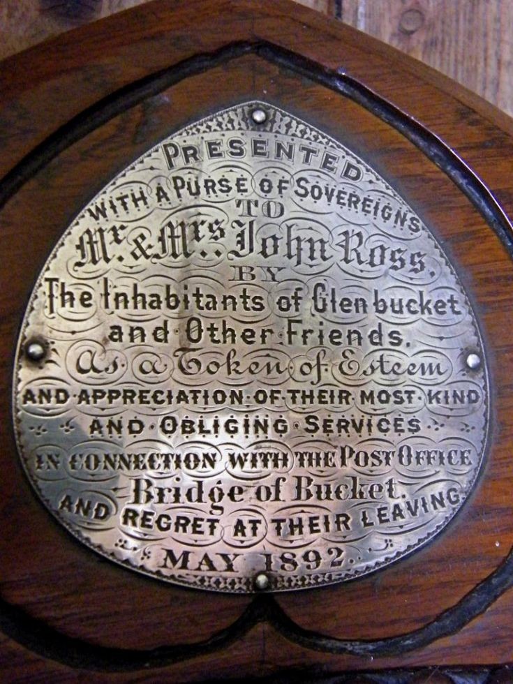 134 Retirement Plaque Mr & Mrs Ross