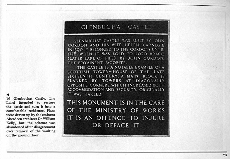 25 Plaque Glenbuchat Castle