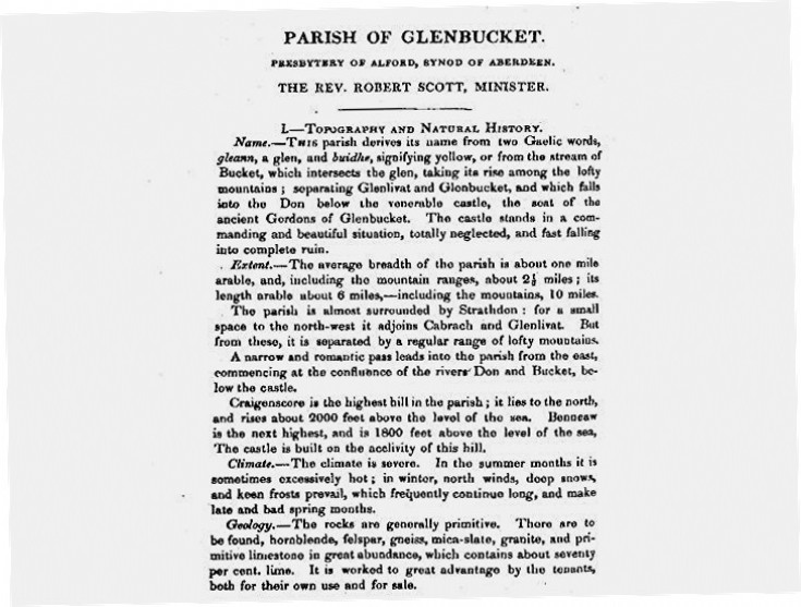 51 Statistical Account 1834 Page 1