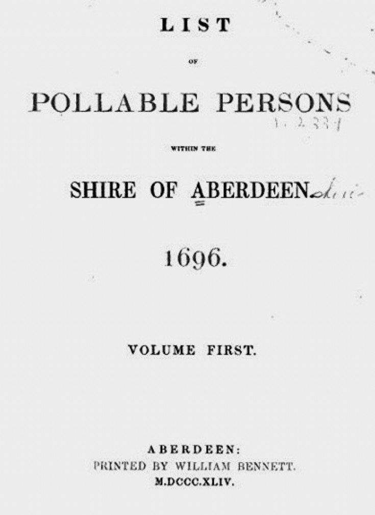 65 1696 Poll Book (Census)