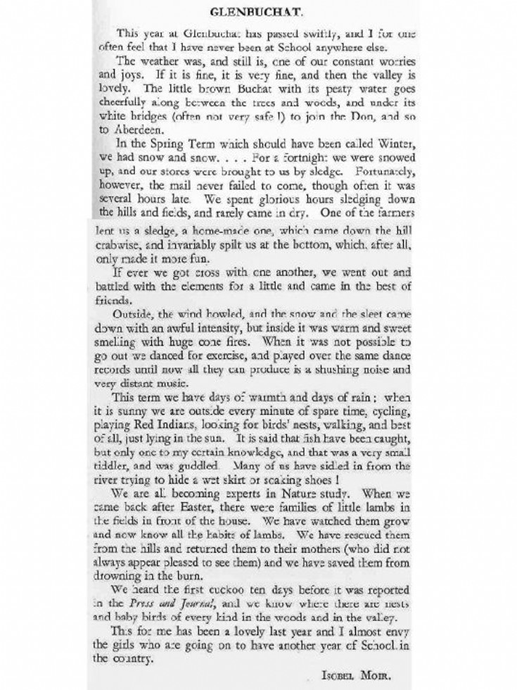 2 St Margarets Chronicle Glenbuchat 1940