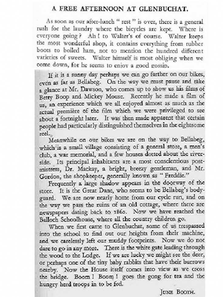 4 St Margarets Chronicle Free afternoon Glenbuchat