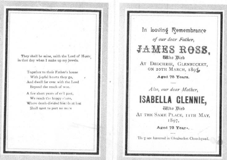 37 Funeral Card James Ross